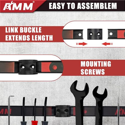 8PCS Magnetic Tool Holder Strip