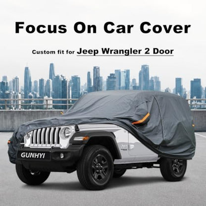 Premium Car Cover Custom Fit Jeep Wrangler 2 Door CJ YJ JK JL (13 Jeep / 13.08 Jeep Wrangler 2 Door)
