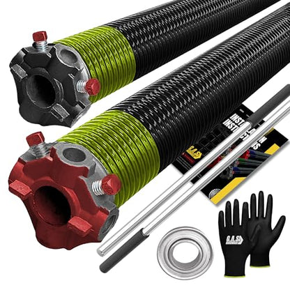 Garage Door Torsion Spring 207x1.75x25 Includes 1” Steel Bearing (207x1.75x25 / Pair)