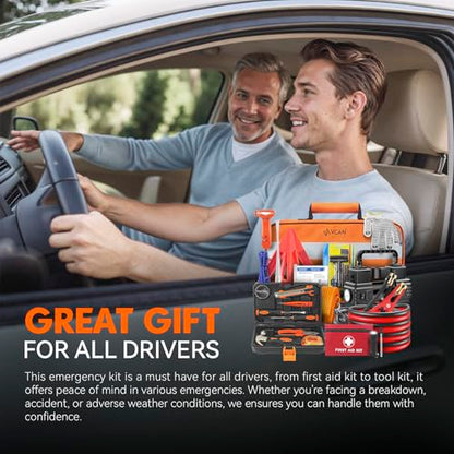 Car Emergency Kit with Portable Air Compressor