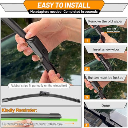 Windshield Wiper Blade Replacement for Chevy Trax Buick Encore (26"+14"+10")