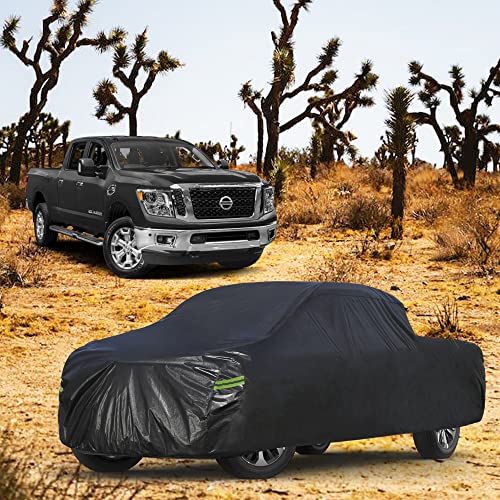 Waterproof Pickup Truck Cover All Weather (Truck XXL up to 250", Max Cab Length 156" / black)