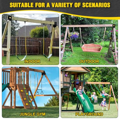 A Frame 1pcs Bracket Swing Set Bracket for Heavy Duty Swing Set (End Brackets(1Pcs-Black))