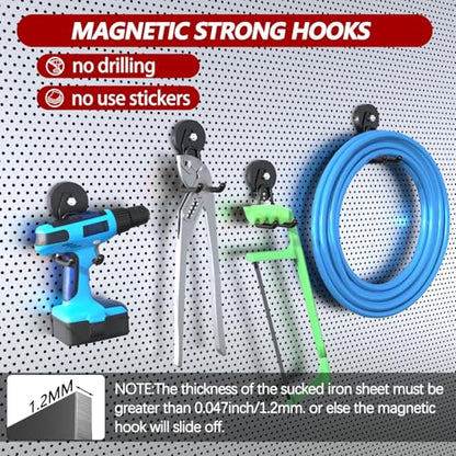 Heavy Duty Magnetic Hooks (2.6"x2-SU / Black)
