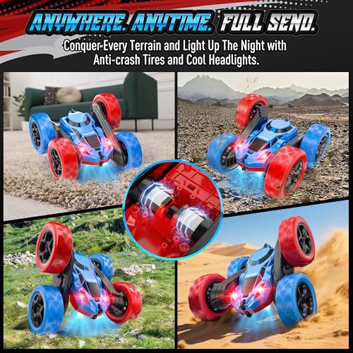 STEM Remote Control Car for Kids (Blue&red / Pro (USB-C & Modular Battery))