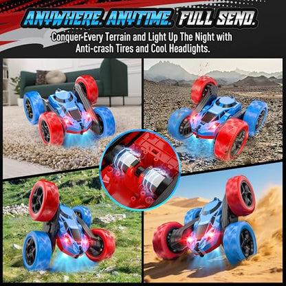 STEM Remote Control Car for Kids (Blue&red / Pro (USB-C & Modular Battery))