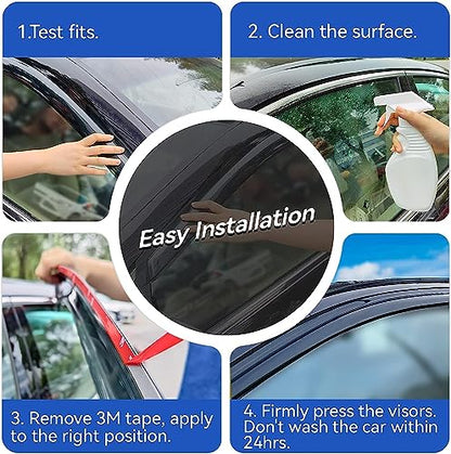 Window Visors Rain Guards for 2005 (2005-2015 tacoma double cab)