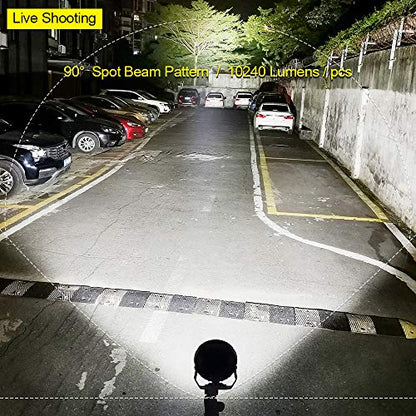 9 Inch Led Driving Lights Round (9 Inch 128W Clear)
