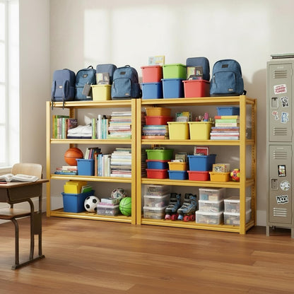 40" W Yellow Garage Shelving with Double (Orange)