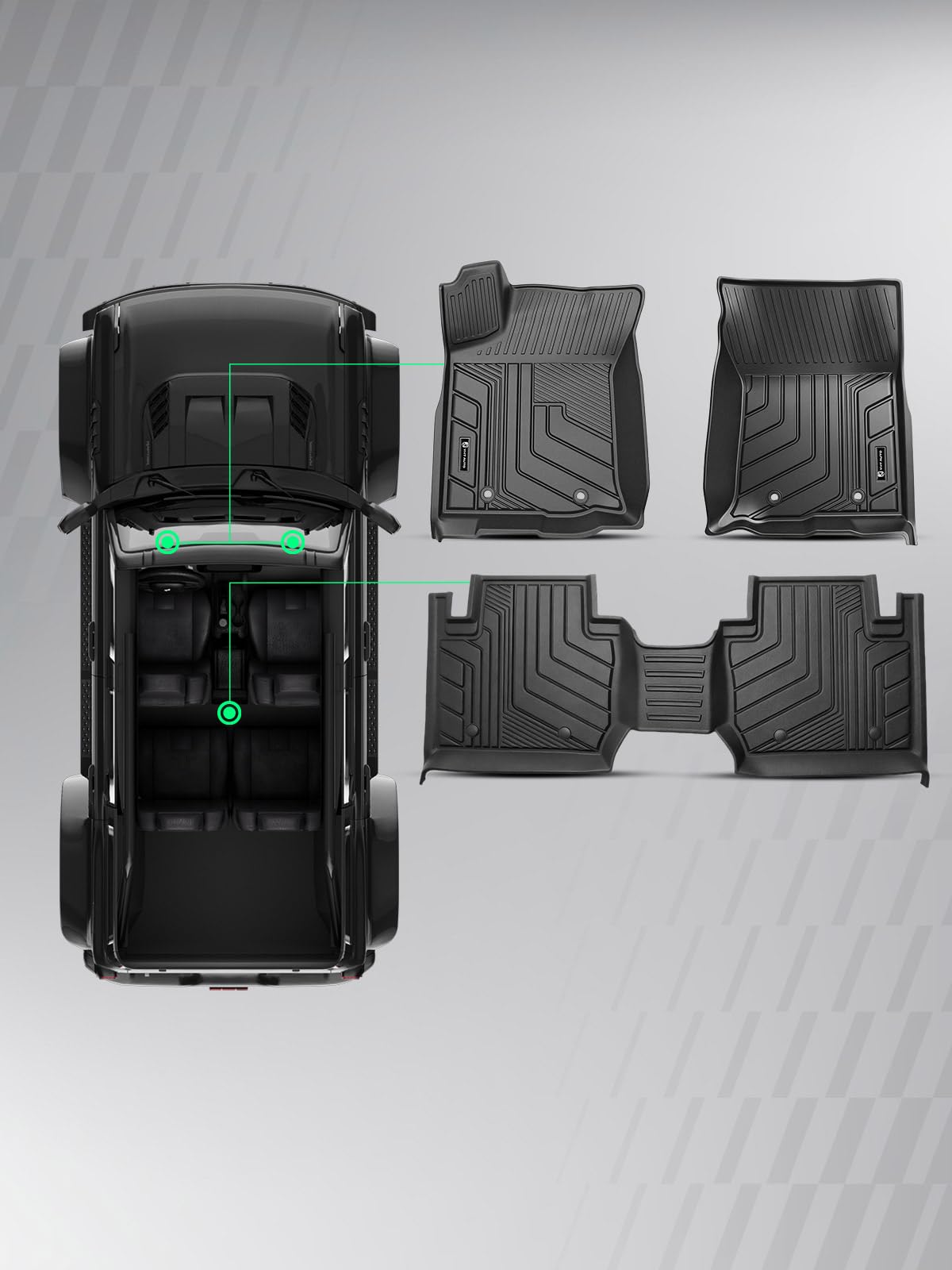 Automotive Floor Mats for Toyota Tacoma 2016 (2016-2023 Access Cab)