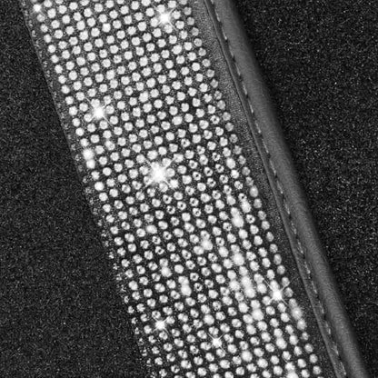 Bling Car Floor Mats Full Set (Silver Diamond / Car Floor Mats (4 Pieces))