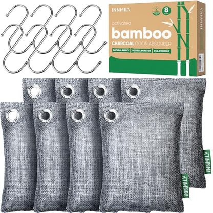 Activated Charcoal Odor Absorber (8 Packs / For Strong Odor)
