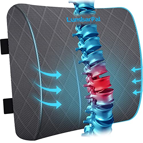Lumbar Support Pillow for Office Chair (Grey)