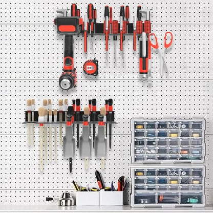 2Pcs Metal Screwdriver Organizer (Black / 2PC Hand Tool Holder)