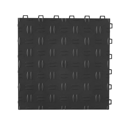 Garage Floor Tiles 12 x 12 x 0.53 inch (50 Pack Tile / Black)