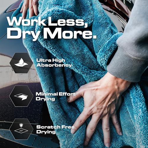 Microfiber Car Drying Towel 24"x36" (Aqua / 24"x36" Double sided)