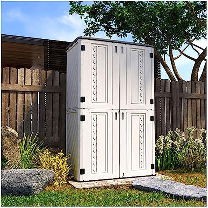 Storage Shed Weather Resistance (off white / Tall Shed-53 cu ft)