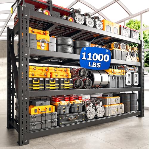 11000LBS Heavy Duty Garage Shelving (24"D x 60"W x 72"H,4-Tier)