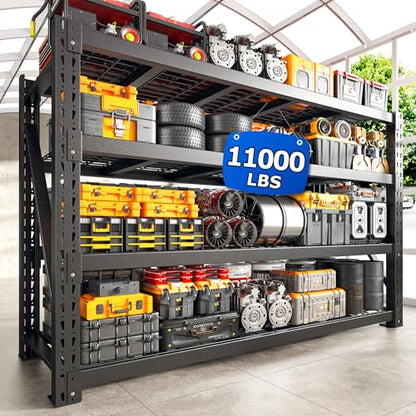 11000LBS Heavy Duty Garage Shelving (24"D x 60"W x 72"H,4-Tier)
