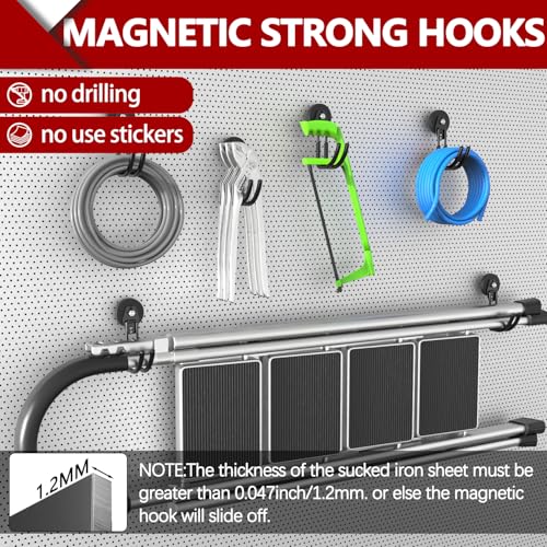 Heavy Duty Magnetic Hooks (2.6"x2-MJ / Black)