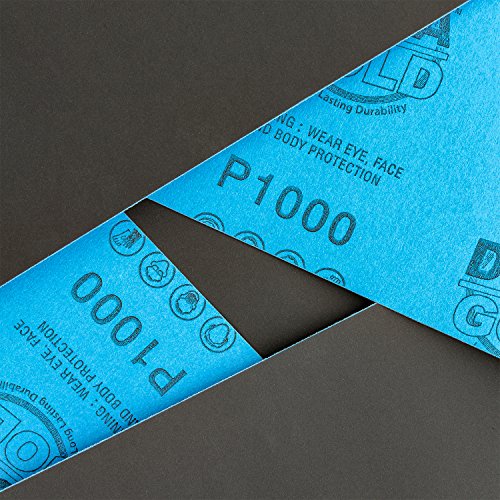 5-1/2" x 9" Wet or Dry Sandpaper Sheets, 1000 Grit, Box of 25 (1000-Grit)