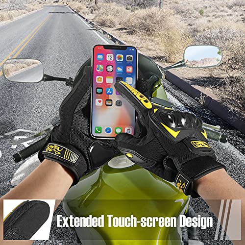 Motorcycle Gloves Breathable (10-yellow / Medium)