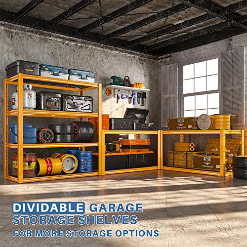40" W Yellow Garage Shelving with Double (40" W X 19.7" D X 59.9" H)
