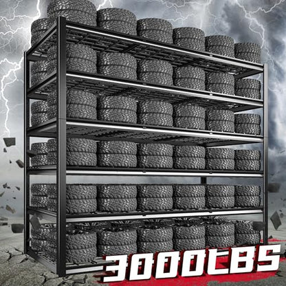 60" W Garage Shelving (6-Tier, 60"W x24"D x84"H)