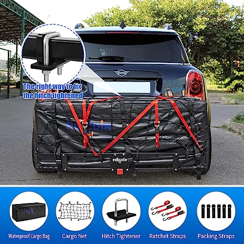 Folding Hitch Mount Cargo Carrier Hitch Rack Basket 60"*21.5"*6" Hauling Weight Capacity of 500 Lbs (60 inches)