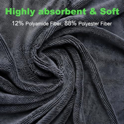 Car Drying Towels (New Car Towels - Dark Grey / 35.4"x23.6" - 2pcs)