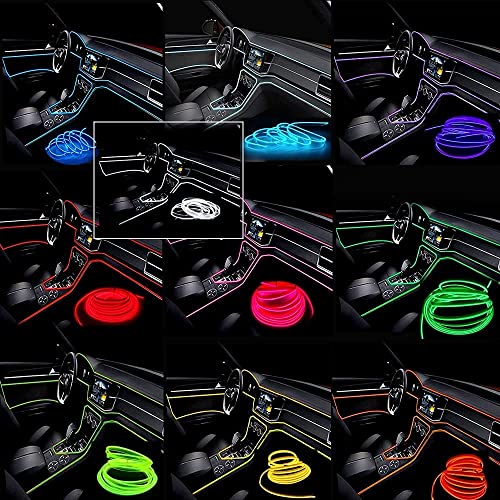 El Wire Blue Interior Car LED Strip Lights (Blue / 5 M)