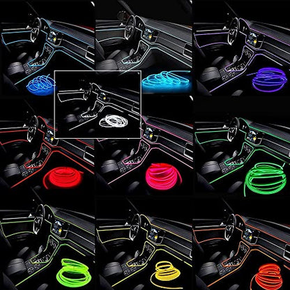 El Wire Blue Interior Car LED Strip Lights (Blue / 5 M)