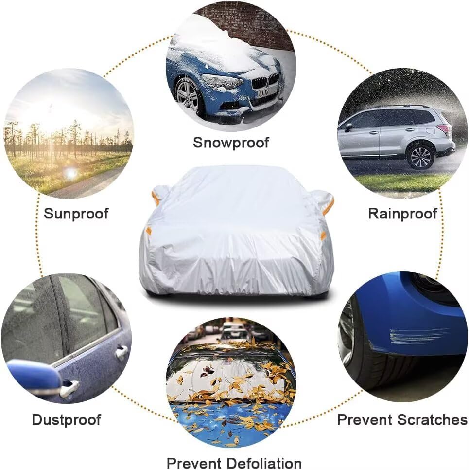 6 Layers Hatchback Car Cover Custom Fit for Honda Fit (LM-Silver / Custom Fit Honda Fit)