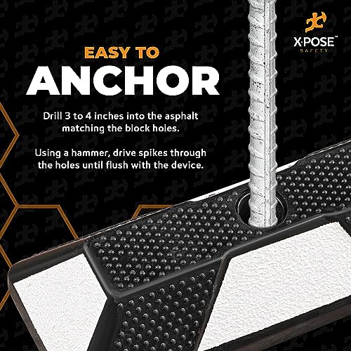 72" Heavy Duty Rubber Parking Stopper (White Parking Stoppers / 72 Inch)