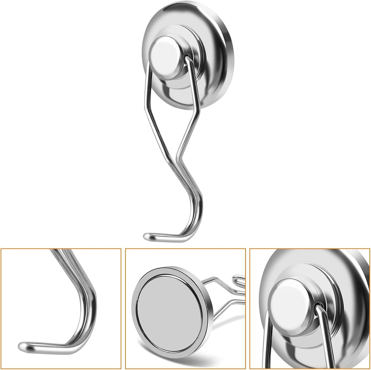 Magnetic Hooks (Silver / 1.26in-curvel)