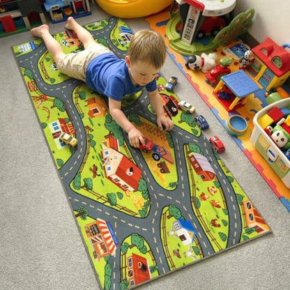 Car Rug Play Mat (3'3" x 6'7" / Green Farm)