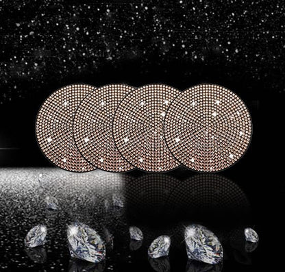 4pcs Bling Car Cup Holder Coaster (Champagne / 4pcs)