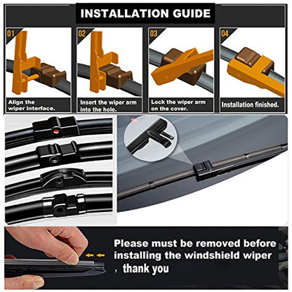 Front Wiper Blades 26"+26" Replacement for VW Touareg 2004 (26"+26" A)