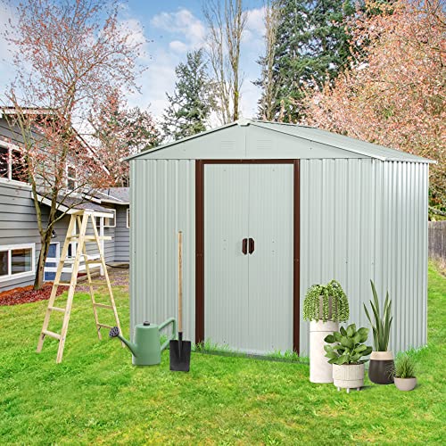 6x5 FT Outdoor Storage Shed (6x5 FT/No Window / White)