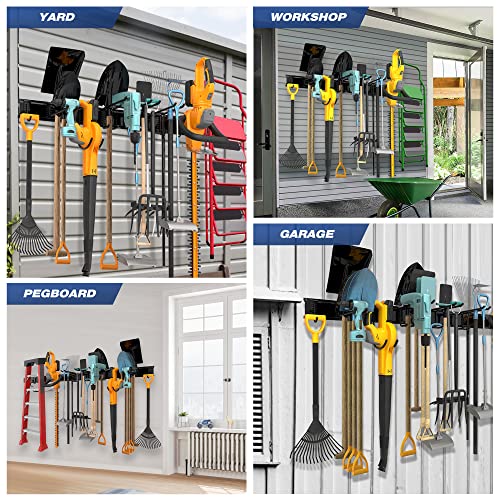Garage Tool Storage Rack (68inch 4 panels+12 hooks)
