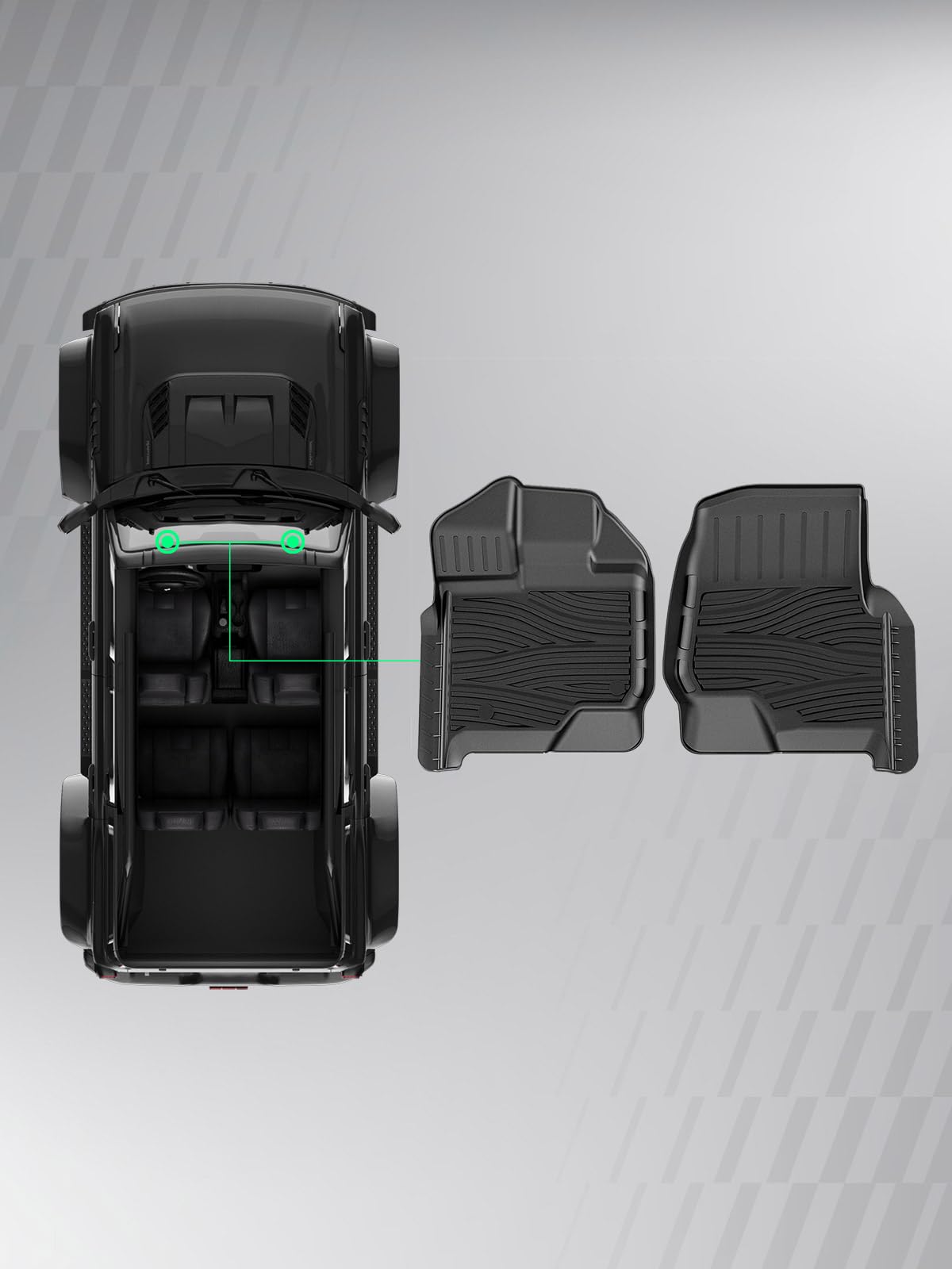 Automotive Floor Mats for Ford F (2015-2026 Ford F-150 2 pieces)
