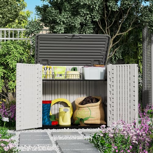 4x2.5 FT Outdoor Storage Shed (White-26 cu ft)