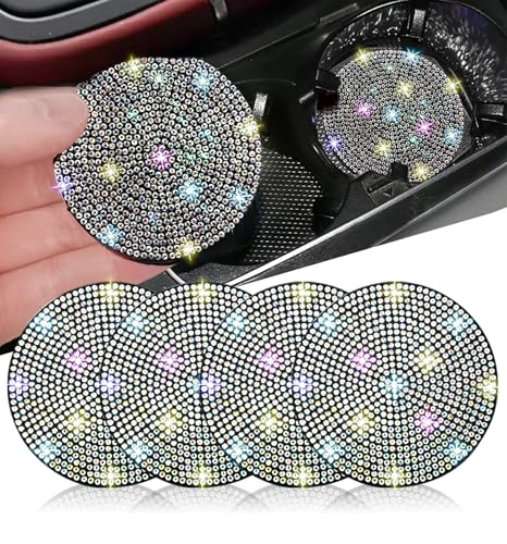 4pcs Bling Car Cup Holder Coaster (Multicolor / 4pcs)