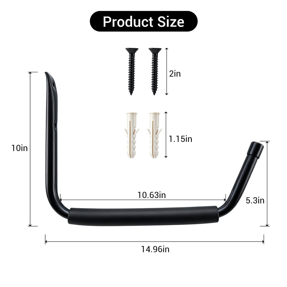 15 Inch Garage Hooks (15 in)