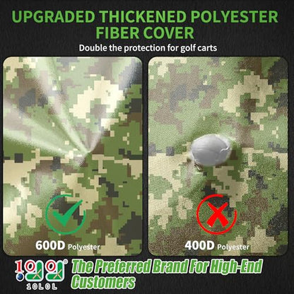 650D Golf Cart Cover for 2 (Camouflage / L-For 2/2+2/4 Passengers Cart)