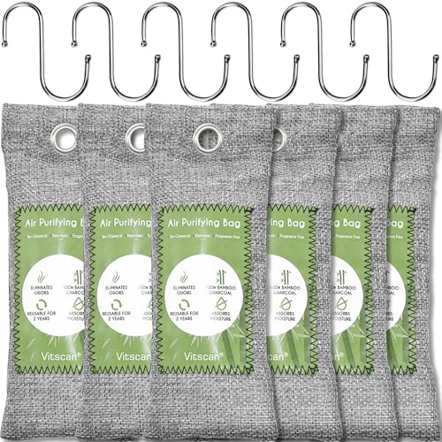 Bamboo Charcoal Air Purifying Bag (Valuable 6 Pack)