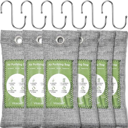 Bamboo Charcoal Air Purifying Bag (Valuable 6 Pack)