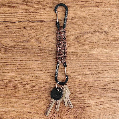 2 Pack Paracord Keychain Hook Carabiner Clips (Camo)