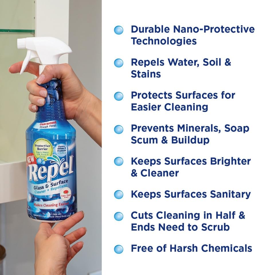 REPEL Glass & Surface Cleaner 32 fl. oz (2)