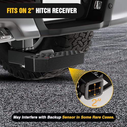 11.9" Hitch Step with 2" Hitch Receiver for Pickup Truck Car SUV (11.9 Inch Hitch Step)